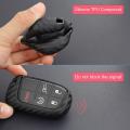 Carbon Fiber Smart Key Case Fob Cover for Jeep Grand Cherokee Dodge