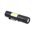 Aluminum Q5 Led Flashlight Xpe&cob Work Light Lamp 14500 Or Aa