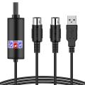 Usb Midi Cable Midi to Usb Cable for Editing&recording 2m(black)