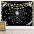 Sun and Moon Stars Space Tapestry for Bedroom Decor 59.1 X 78.7 Inch