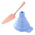 Silicone Folding Telescopic Long Collapsible Style Funnels Blue