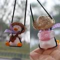 4pcs Car Mirror Hanging Ornament, Decor Funny Gifts for Womens Gift