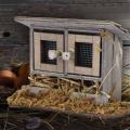 1/12 Scale Dollhouse Miniature Wooden Chicken Coop Hen House