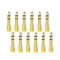 12x 6.35mm Male to 3.5mm Female Stereo Jack Adapter,gold 3-conductor