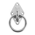 6pcs 80mmx50mm Mounting Hook with Round Ring Stainless Steel