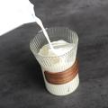 Japanese Style Glass Coffee Mug Walnut Cup Holder Glass Cup