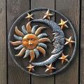 Sun Moon Wall Decoration Art Sun Moon Star Wall Carving Decoration
