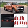 10pcs for Ford Ranger 2015-2022 Car Inner Door Panel Cover, Red