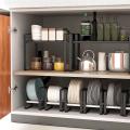 2pcs Metal Dish Rack Kitchen Board Holder Cabinet Storage Shelves L