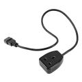 Iec C14 Male Plug to Uk 3pin Female Socket Power Adapter Cable (0.6m)