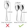 Stainless Steel Spoons Slotted Serving Spoons Set Of 6,for Buffet