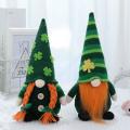 Irish Gnome Decor Green Hat Saint Paddy's Day Gnome Plush-b