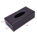 Portable Leather Rectangular Tissue Cover Box Brown
