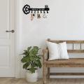 Key Rack Holder, 6 Hooks Hanging Rack with Screws Anchors for Clothes