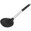 Silicone Slotted Spoon, Stainless Steel Handle Kitchen Skimmer