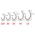 Stainless Steel Barbed Hooks Carp Fishing Hooks Pack with 8011 8