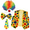 5 Pack Clown Costume Set Clown Wig Nose Vest
