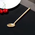 2 Pcs/set Coffee Scoop 304 Stainless Steel Coffee Spoon Gold S