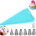 Baking Tools for Beginners Cake Nozzles Coupler and Pastry Bag-pink