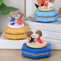 Wooden Music Box for Girlfriends and Children's Birthday Gifts, D