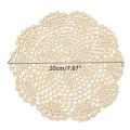 12pcs Vintage Cotton Mat Round Hand Crocheted Lace Coasters Crafts