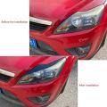 Car Glossy Black Headlights Eyebrows Eyelids Cover Eyelash Head