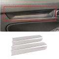 Car Interior Door Handle Panel Cover Trim Decor Strips,silver