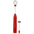 Electric Milk Frother Egg Beater Kitchen Drink Foamer Whisk Red