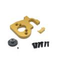 Rc Car Motor Mount Holder with Motor Gear for Wltoys 144001,yellow