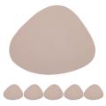 Set Of 6 Triangle Oval Leather Place Mats Washable Place Mats F