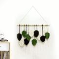 Feather Boho Wall Decor Woven Tassels Cotton Ornaments Tapestry A