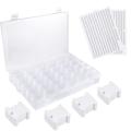 Plastic Embroidery Organizer Box,150 Floss Bobbins,for Sewing Storage