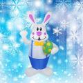 190cm Inflatable Easter Bunny Cute Rabbit Led Lamp Inflatable-eu Plug