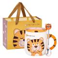 Cartoon Tiger Ceramic Tea Cup for The Year Of Tiger Coffee Milk Mug C
