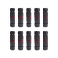 10pcs Ip68 Waterproof Terminal 3 Pin Electrical Wire Cable Connector