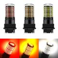 2pcs Led Bulbs 3156 P27w T25 3014 144smd Canbus Lamp Red