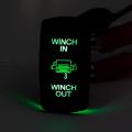 7pin Laser Momentary Rocker Switch 12v On-off-on Led Light Green