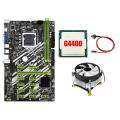 Btc Mining Motherboard with 4400cpu+fan+switch Cable Support Vga+hd