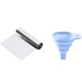 Silicone Folding Telescopic Long Collapsible Style Funnels Blue
