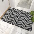 1pc Indoor Doormat, 20inch X 32inch Washable Floor Door Mat, Black