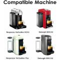 5x 230ml Coffee Capsule Pod W/60 Lids for Nespresso Vertuoline Plus