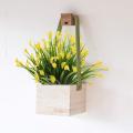 8 Pcs Artificial Flowers Outdoor Yellow Plants Plastic Greenery Decor