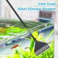 Aquarium Algae Scraper Fish Tank with Extension Rod and 10 Blades