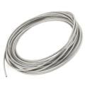 2x 5mm Dia Steel Pvc Coated, Cable 10 Meters Transparent + Silver