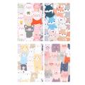 4 Pcs A5 Notebooks Cartoon Animals Notebook 32 Sheets (64 Pages)