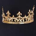 Gold King Crown for Men Adjustable Imperial Medieval Birthday