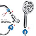 5.04 Inch Detachable Showerhead Set with Stainless Steel Hose