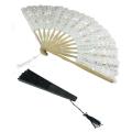 Handmade Cotton Lace Folding Fan(beige)