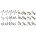 12 Pcs Dragonfly Napkin Rings, Zinc Alloy Napkin Buckle Silver Ring