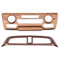 Car Air Dashboard Stickers Peach Wood Grain Moulding for Honda